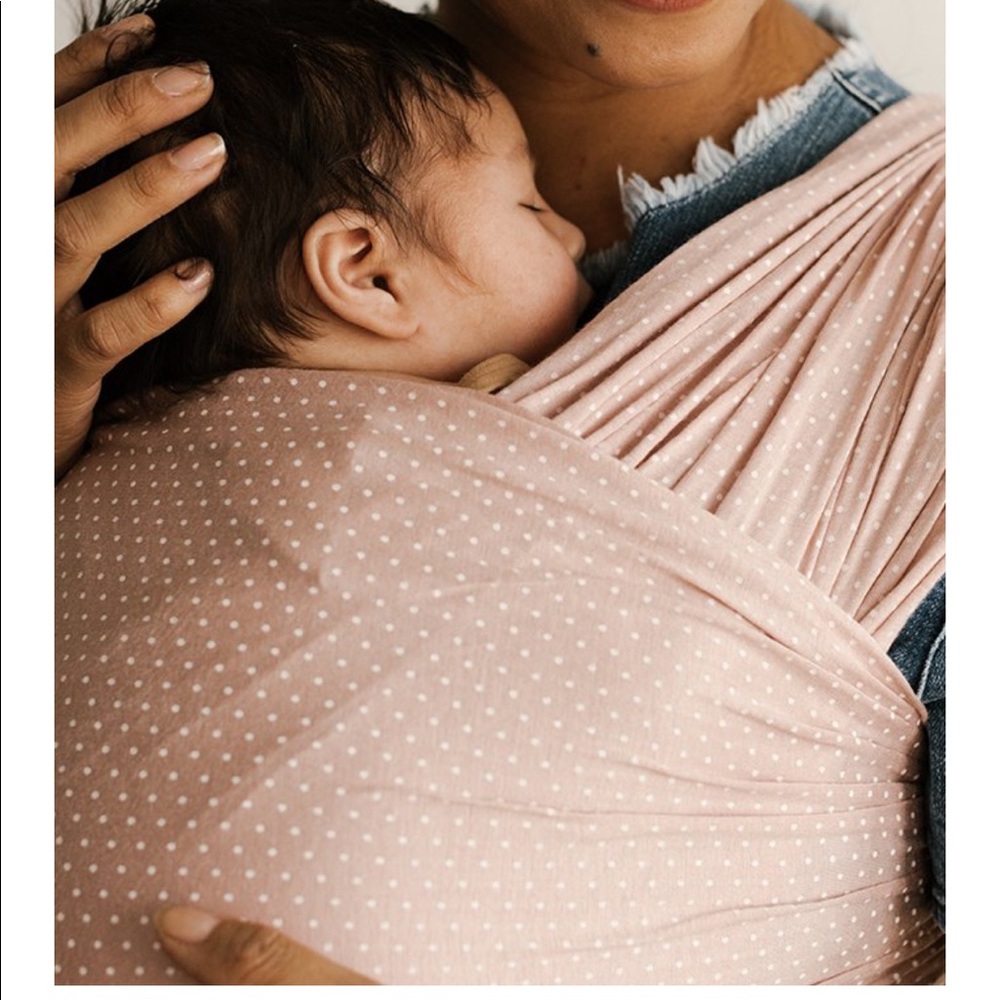 Solly Baby Wrap - Mauve Swiss Dot